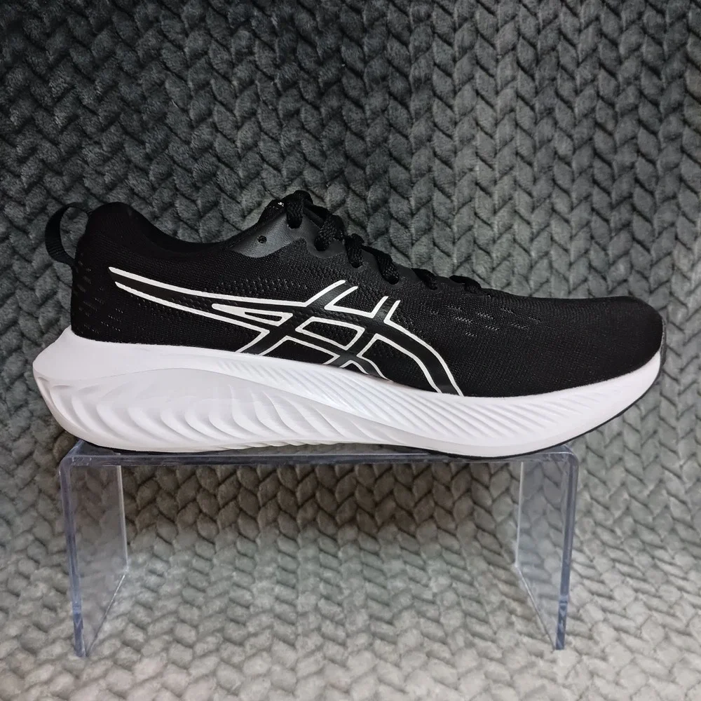 Asics Black and White Athletic Running Shoes